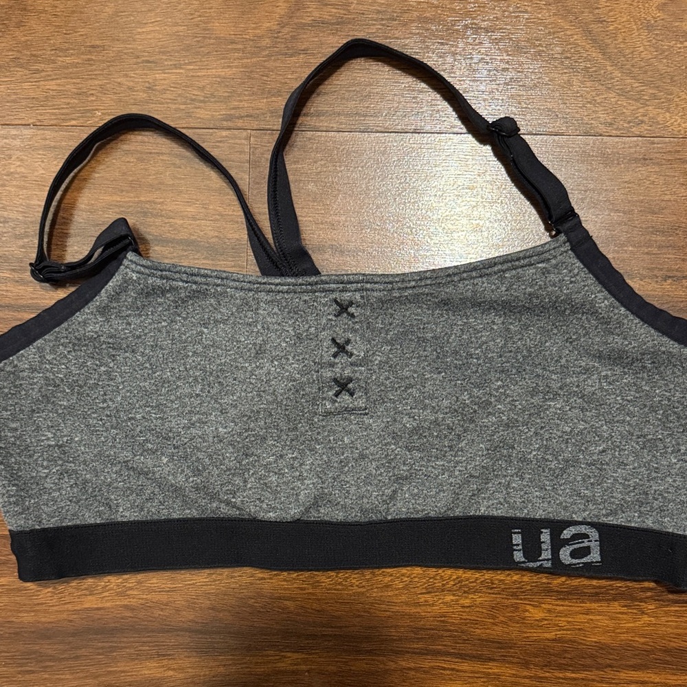 Under Armour Gray and Black Sports Bra